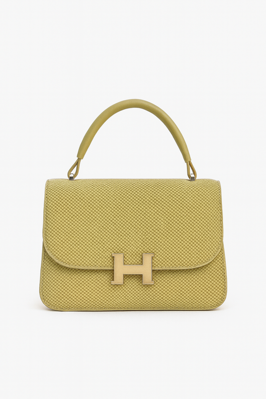 Light Green Textured Top-Handle Bag for Women – Luxury Designer-Inspired Shoulder Purse