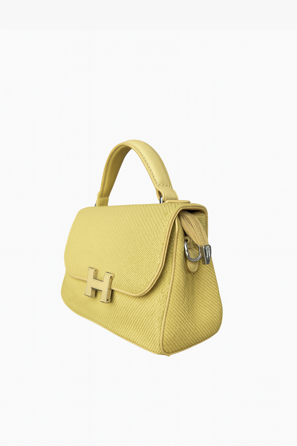 Light Green Textured Top-Handle Bag for Women