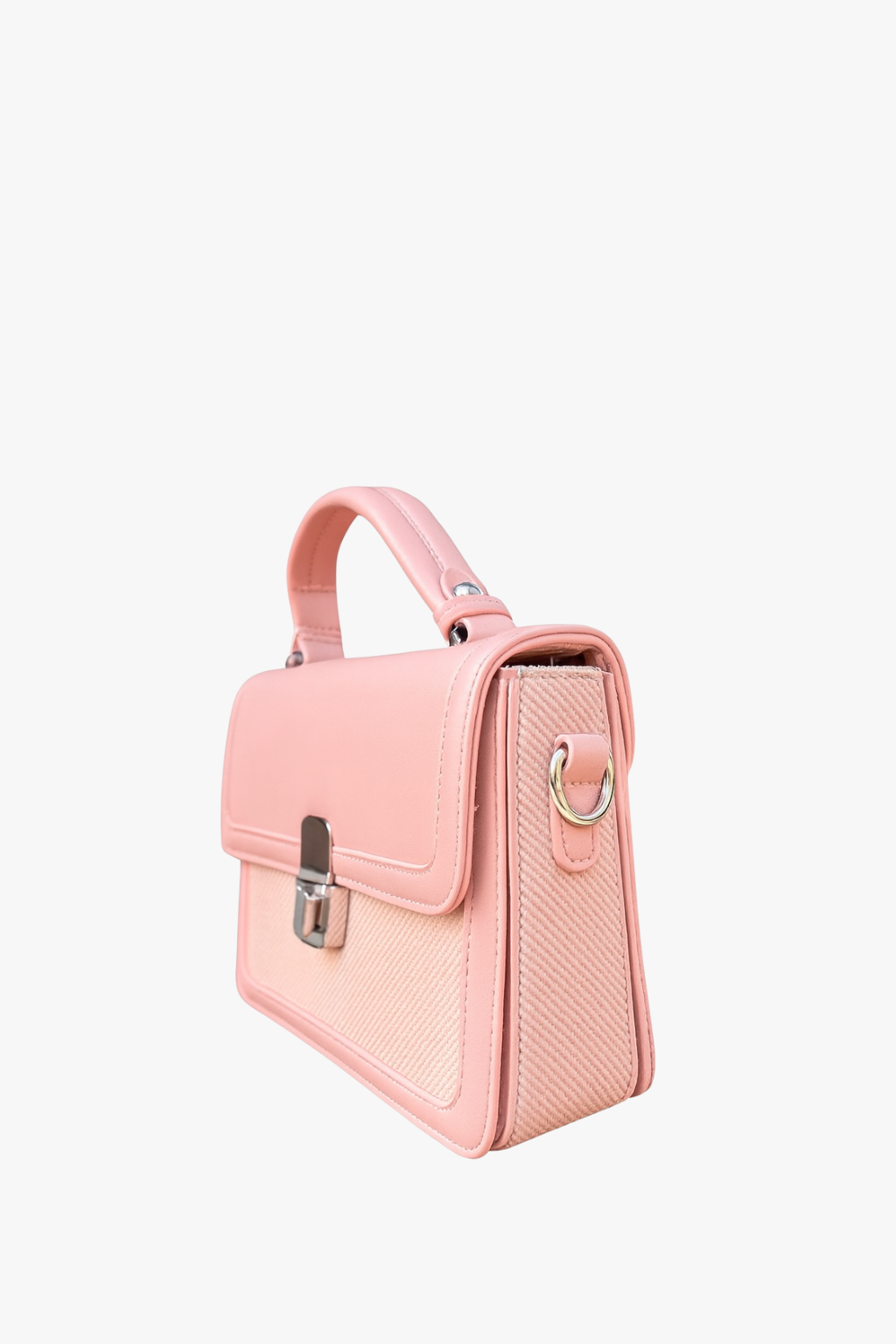 Blush pink Faux Leather Handbag for Women
